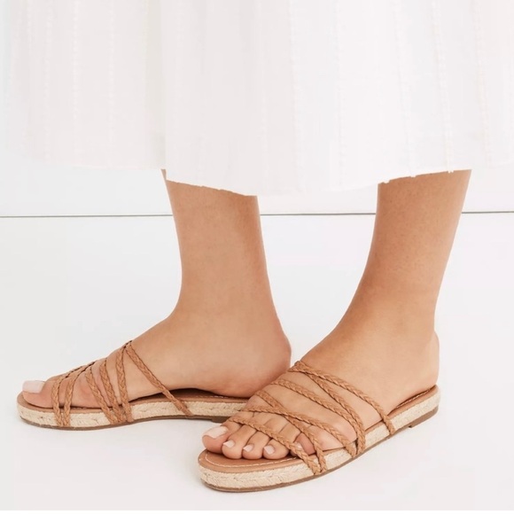 Madewell | The Kathryn Espadrille Leather Slide Sandal Size 7 NWOT - Picture 1 of 10